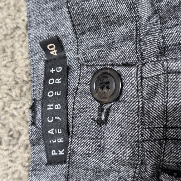 Peachoo + Krejberg Linen Blend Gray Gender Neutral Pants size EUR 40 - Picture 5 of 16